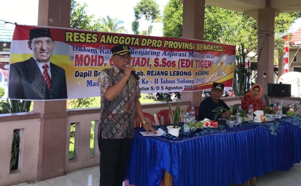 Anggota DPRD Provinsi Bengkulu, Mohd Gustiadi Gelar Reses di Dapil Bengkulu IV Kabupaten Rejang Lebong