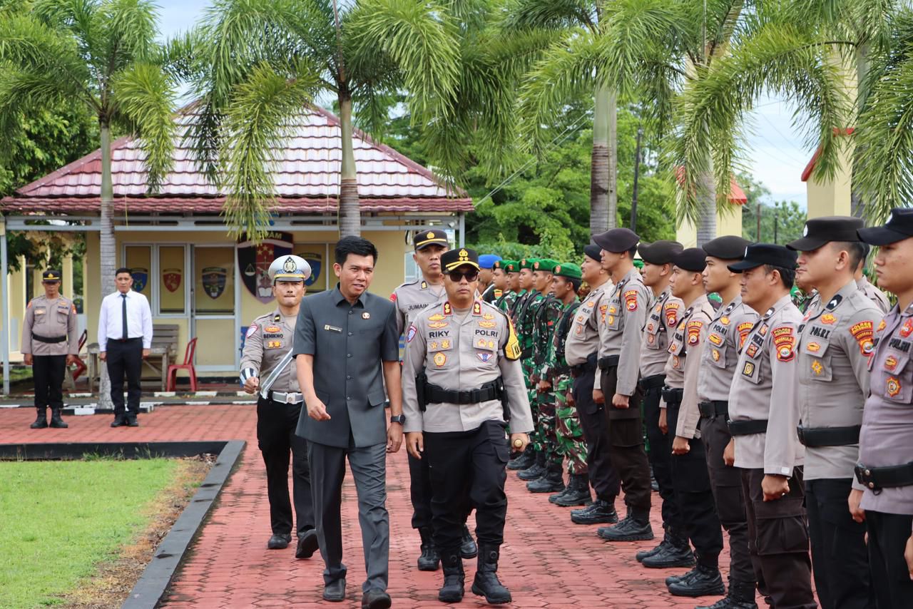 Amankan Natal dan Tahun Baru, Polres Mukomuko Gelar Apel Pasukan Gabungan Operasi Lilin Nala 2025
