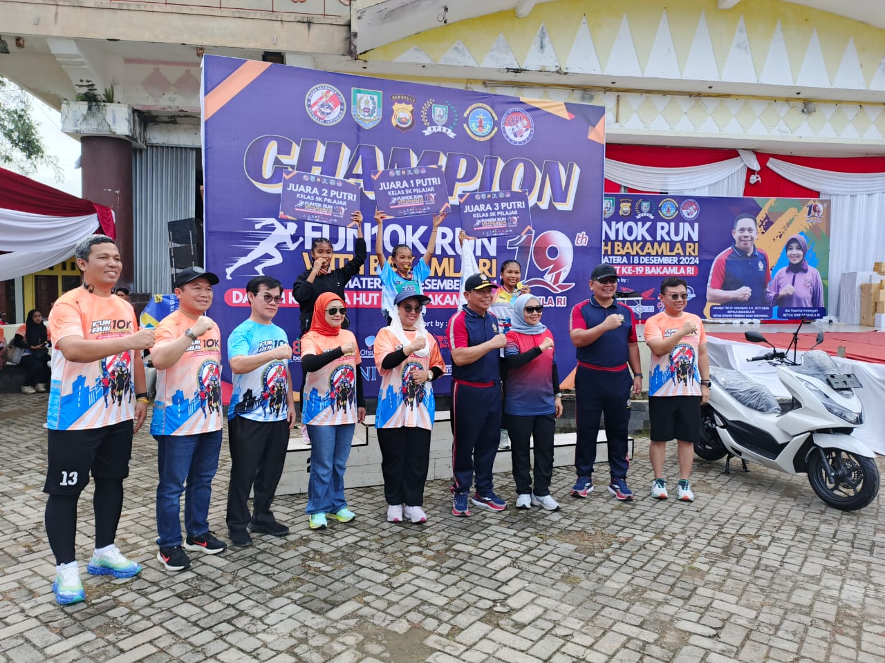 Fun10K Run HUT ke-19 Bakamla di Bengkulu Meriah, Astra Motor Tegaskan Komitmen untuk Bengkulu