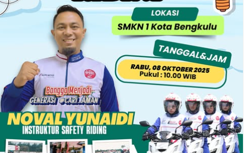 Astra Motor Bengkulu Ajak Pelajar SMKN 1 Bengkulu Jadi Generasi #Cari_Aman Lewat Safety Riding Education