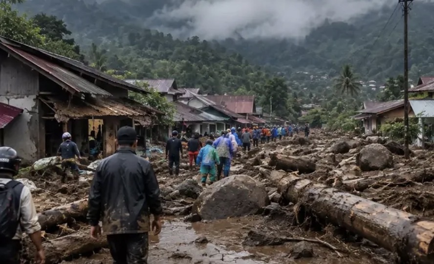Hujan Lebat Picu Banjir Bandang Solok, 4 Warga Terluka
