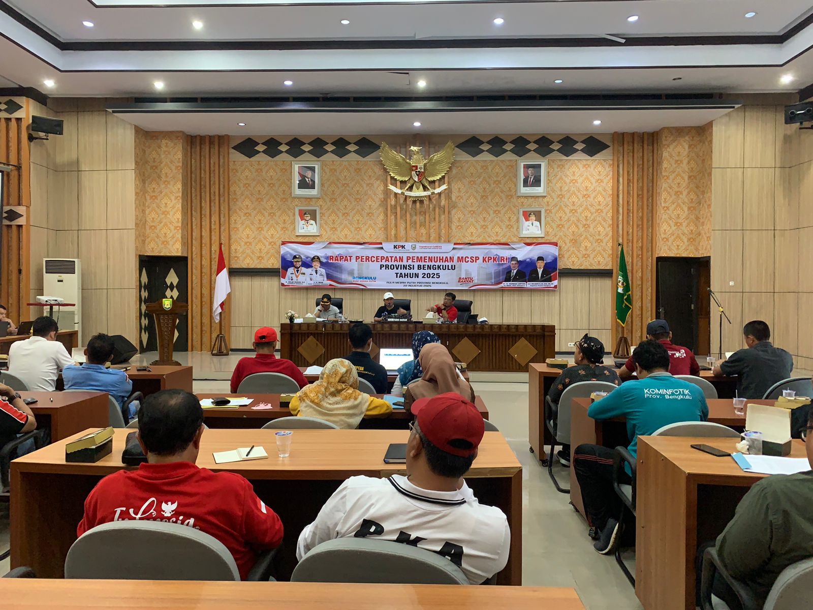 Pemprov Bengkulu Berkomitmen Tingkatkan Pemenuhan Indikator MCP KPK Tahun 2025