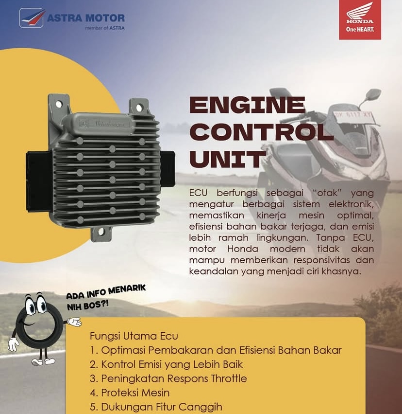 Kenali ECU, Sistem Cerdas yang Bikin Motor Honda Lebih Ramah Lingkungan