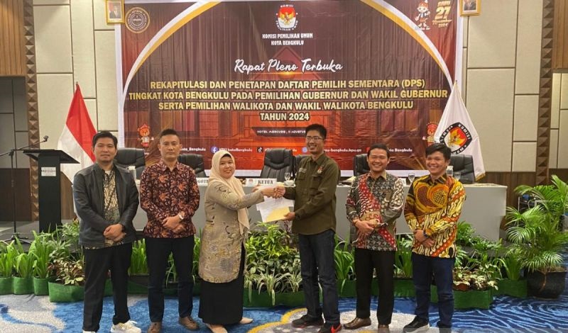 KPU Kota Bengkulu Tetapkan DPS untuk Pilkada 2024, Jumlahnya 277.010 Pemilih