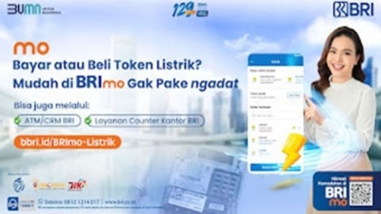 Anti Repot, Ini Dia Cara Mudah Beli Token Listrik Melalui Aplikasi BRImo