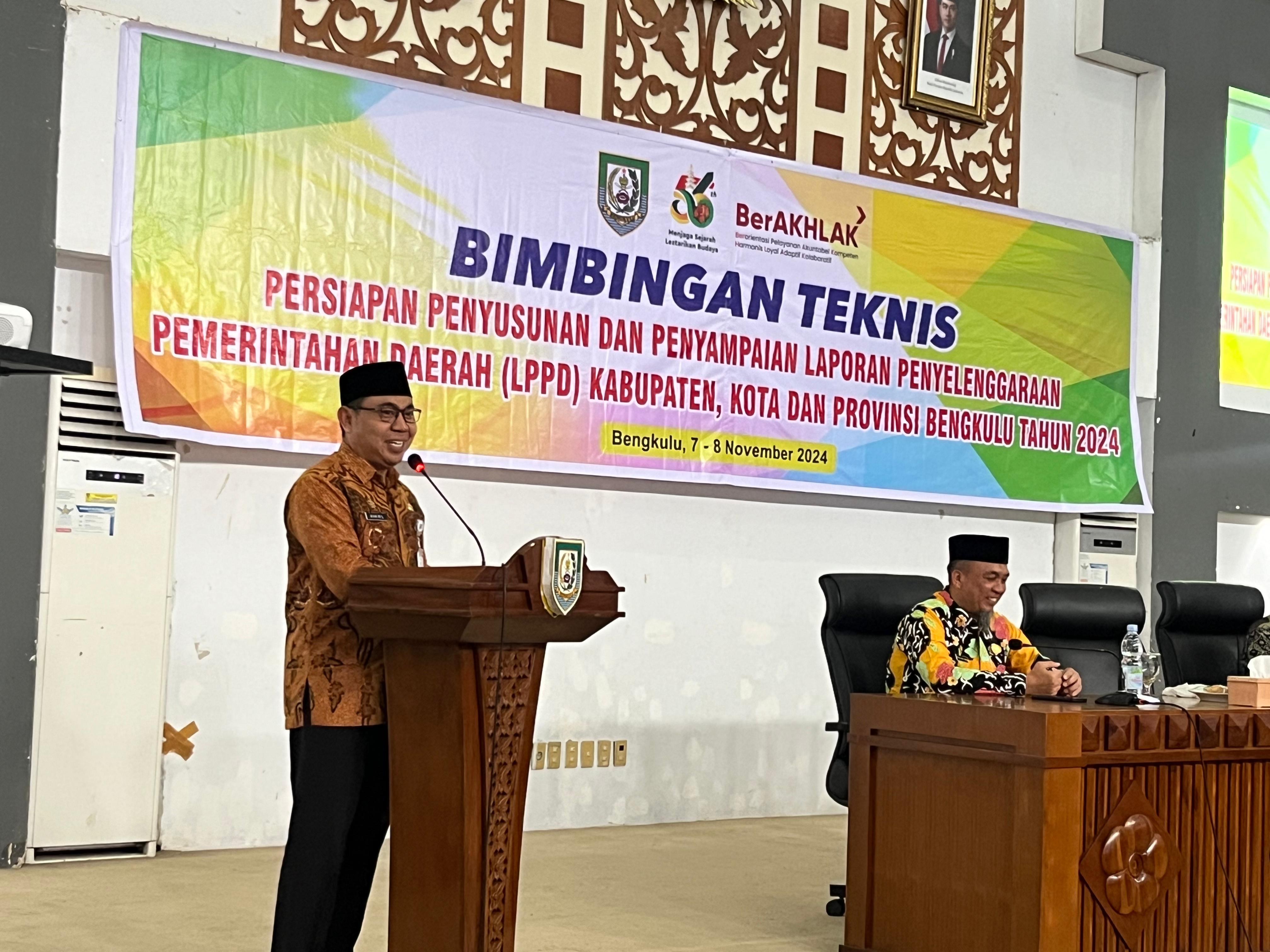 Pemprov Bengkulu Dorong Kualitas LPPD melalui Bimbingan Teknis untuk Kabupaten dan Kota