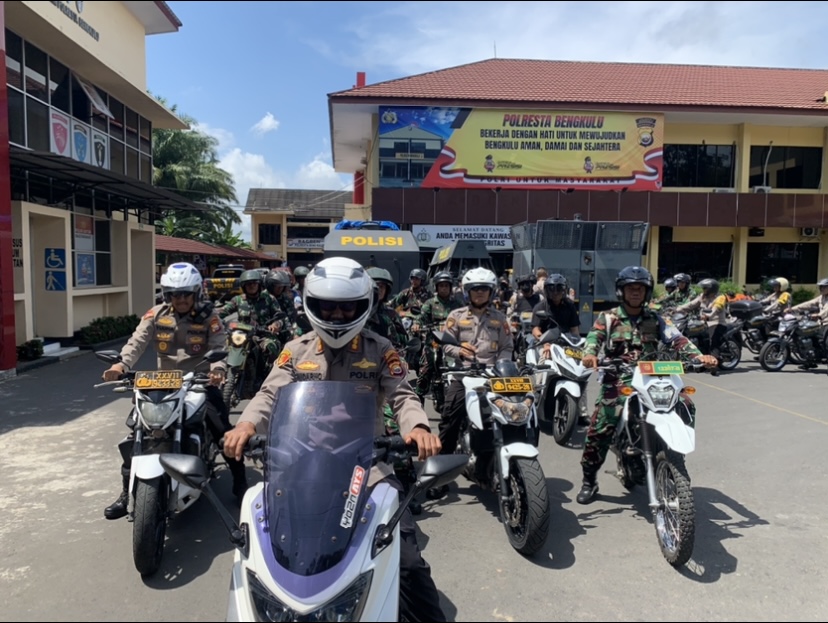 Patroli Skala Besar Digelar Polresta Bengkulu, Libatkan TNI dan Satpol PP
