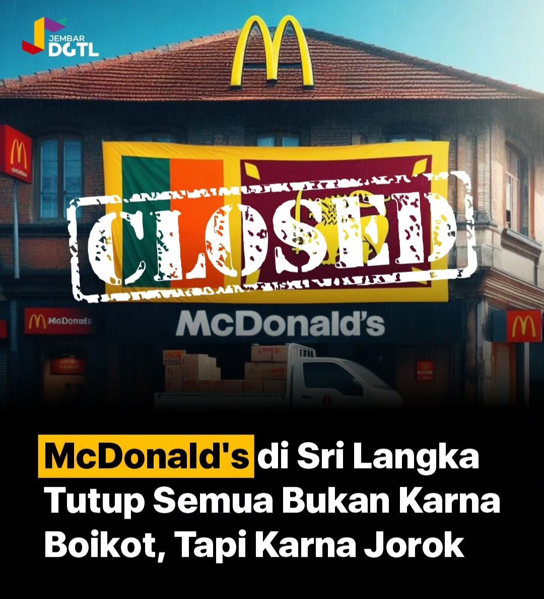 Bukan Karena Boikot, Ternyata Ini Alasan 12 Gerai McDonald's di Sri Lanka Tutup