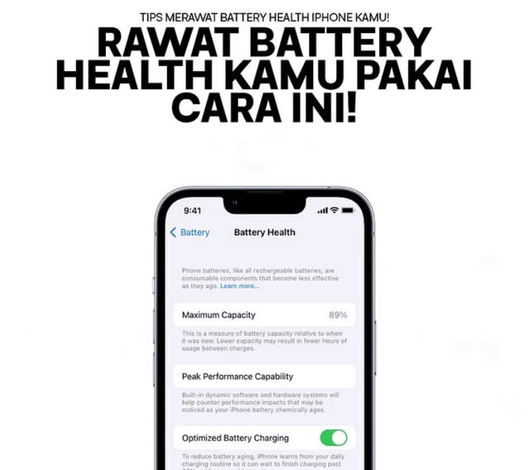 Kurangi Penggunaan Aplikasi, Ini 9 Tips Merawat Baterai Health iPhone agar Awet dan Tahan Lama