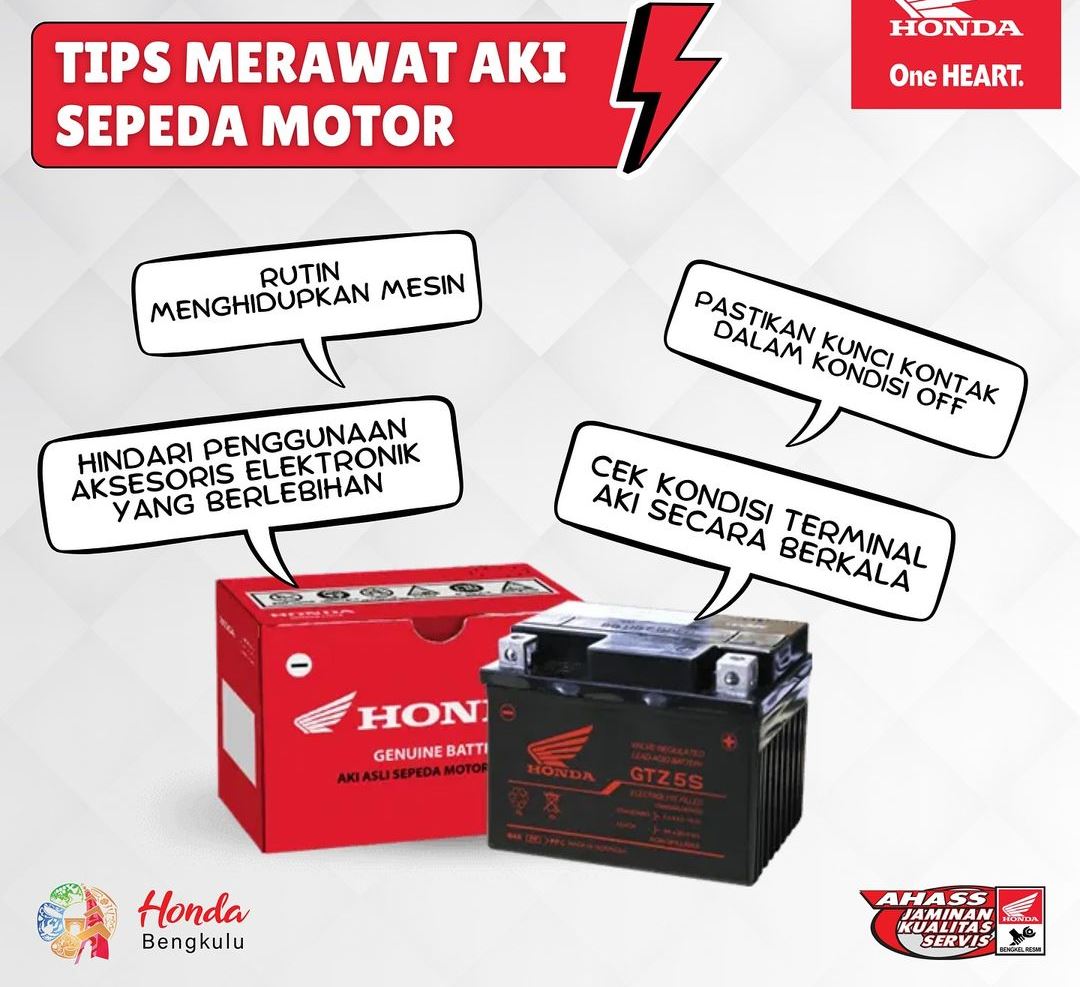 Tips Agar Aki Motor Lebih Awet dan Umur Panjang