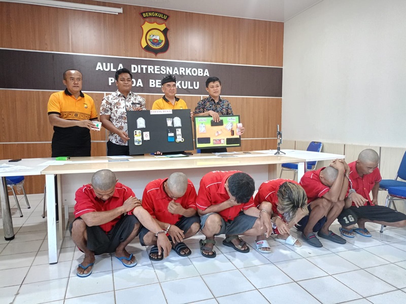 Pesta Sabu, Polda Bengkulu Amankan 4 Orang Nelayan Asal Kota Bengkulu