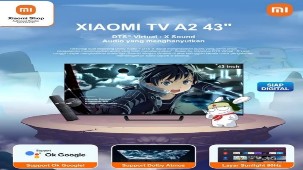 Smart TV Xiaomi A2 FHD 43 Inch, Rekomendasi Terbaik untuk Keluarga, Intip Kecanggihannya di Sini