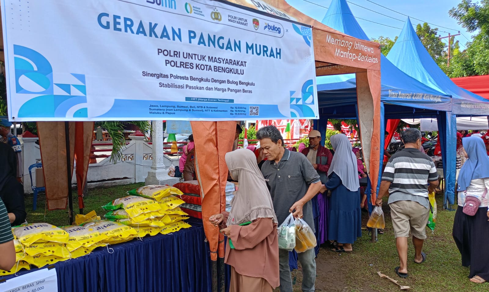 Polresta Bengkulu Hadirkan Gerakan Pangan Murah, Warga Serbu Beras SPHP