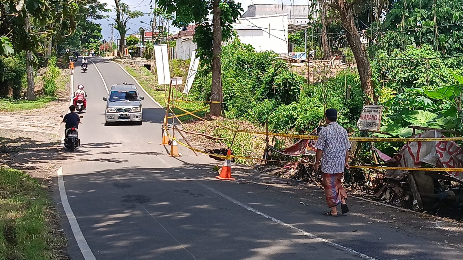 Jalan Ambles di Air Rambai, BPBD Rejang Lebong Usulkan Pembangunan Bronjong