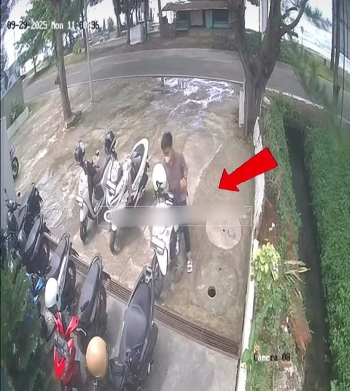 Motor Karyawan Resto Raib di Pantai Panjang, Aksi Pelaku Terekam Jelas CCTV
