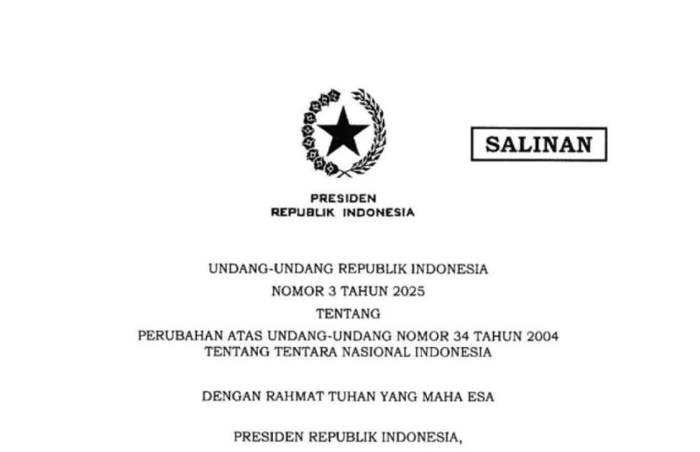 UU TNI Terbaru Resmi Disahkan: Perluasan Tugas, Jabatan di Lembaga Sipil, dan Usia Pensiun Diperpanjang