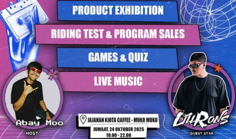 Honda Night Vibes Siap Guncang Mukomuko! Seru-seruan Bareng Lil Rons di Jajanan Kiota Caffee!