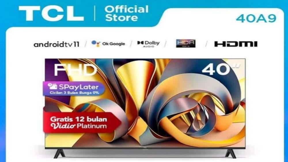 Harga Hanya Rp2 Jutaan, Ini Kelebihan Smart TV TCL 40A9 Android FHD HDR10 TV