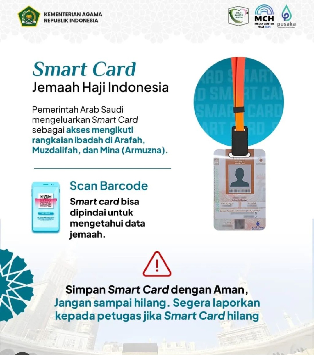 Pahami Ya, Ini Kegunaan Smart Card untuk Keberangkatan ke Arafah