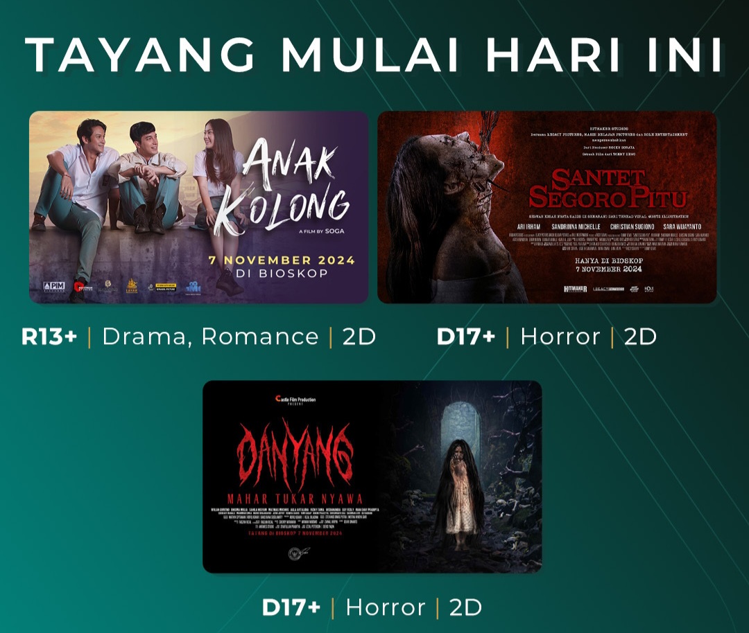 5 Film Tayang di Bioskop Kota Bengkulu dari Drama Romantis Hingga Action, Berikut Sinopsisnya