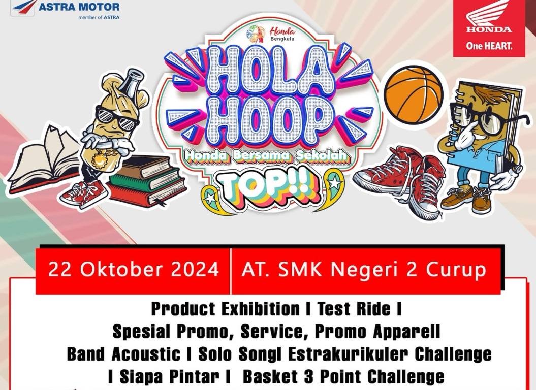 Event Holahoop 2024 Persembahan Astra Motor Bengkulu Hadir di SMKN 2 Curup dengan Kegiatan Seru!