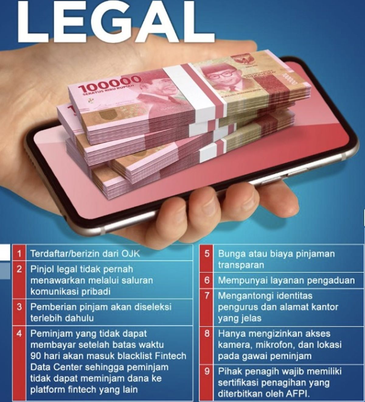 PERHATIAN ! Ciri-Ciri Pinjol Legal dan Ilegal, Simak Penjelasannya di Sini