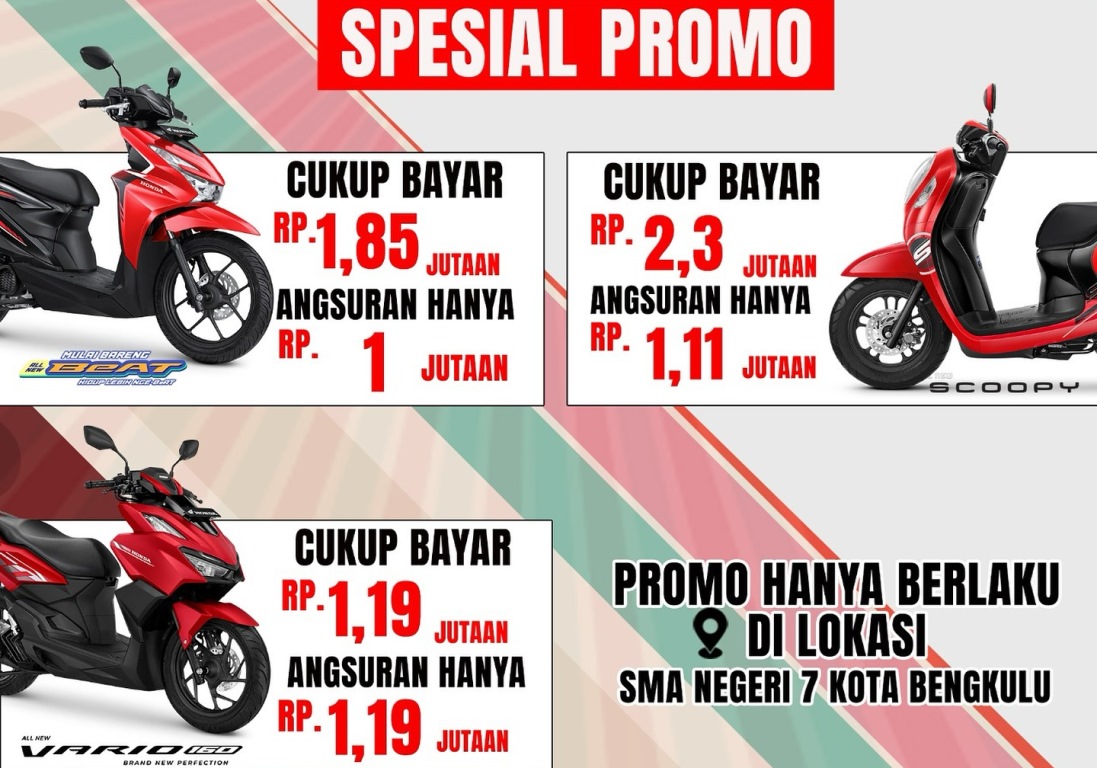 Astra Motor Bengkulu Tawarkan Spesial Promo Honda di Event Holahoop, Bawa Pulang Motor Impianmu