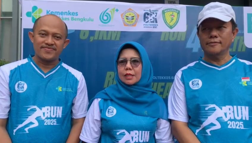 Fun Run Poltekkes Kemenkes Bengkulu, Meriahkan HKN ke-61 dengan Semangat Hidup Sehat
