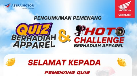 Astra Motor Bengkulu Umumkan Pemenang Quiz dan Photo Challenge Hondacare, Ini Daftarnya!