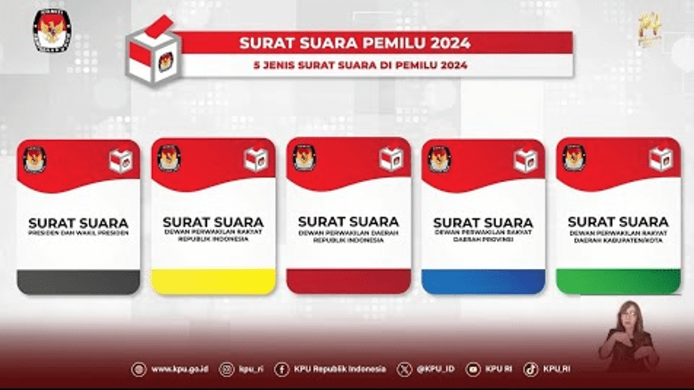 Jangan Keliru! Ada 5 Desain Surat Suara Pemilu 2024, Kenali Warna dan Fungsinya