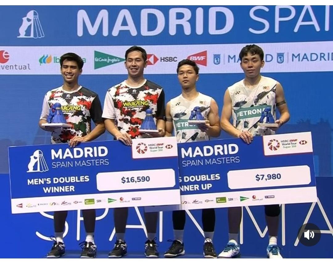 Hasil Lengkap Final Spain Master 2024, Sabar/Reza dan Rinov/Pitha Berhasil Menjadi Juara