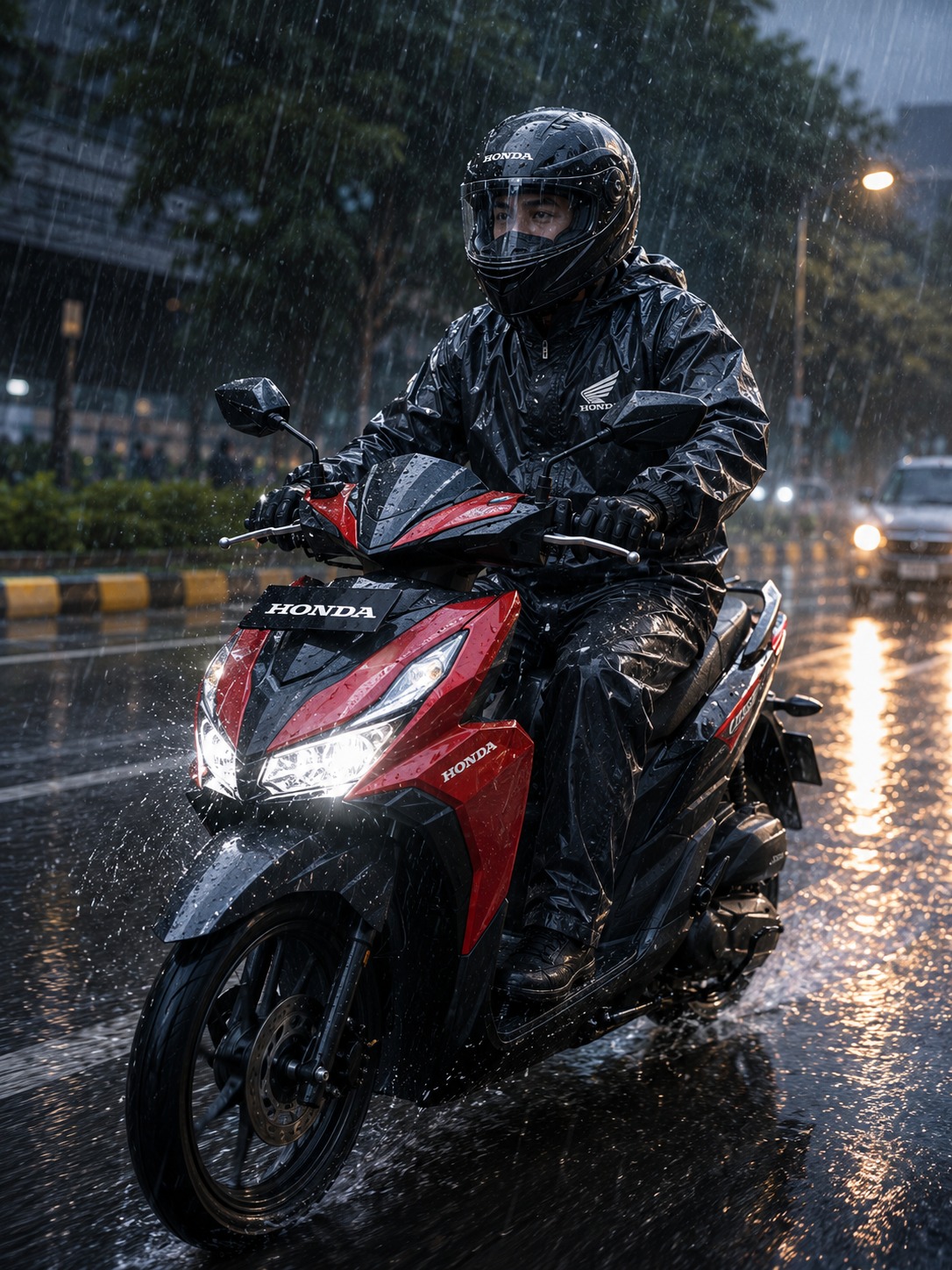 Cuaca Tak Menentu, Pengendara Motor Wajib Terapkan 7 Tips #Cari_Aman