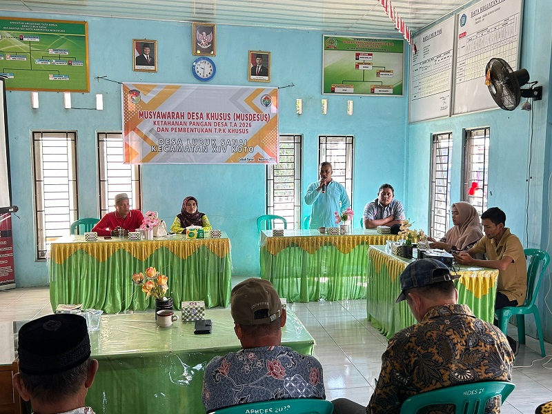 Pemdes Lubuk Sanai Gelar Musdesus, Bentuk TPK Khusus Ketahanan Pangan 2025/2026