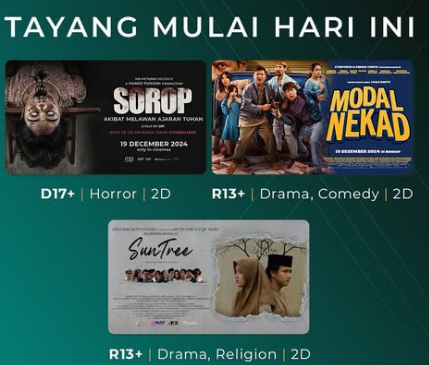 Deretan Film Seru yang Tayang di Bioskop Bengkulu untuk Liburan Akhir Tahun