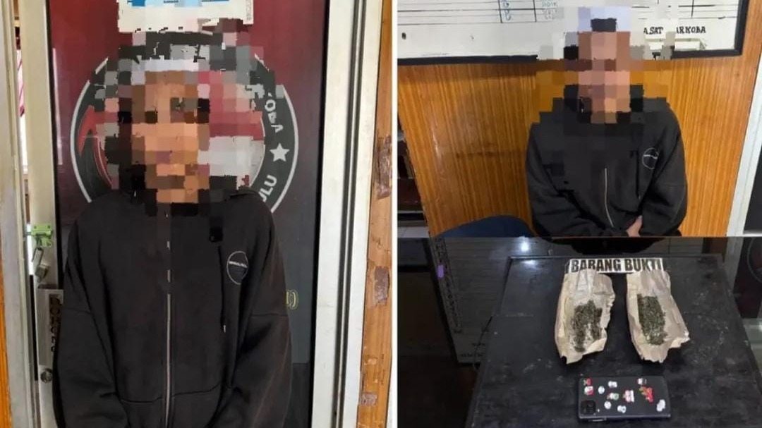 Polisi Tangkap Pria di Kosan Sawah Lebar, Simpan Dua Paket Ganja Siap Isap