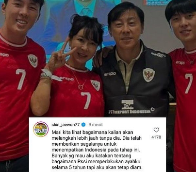 Anak Shin Tae-yong Kecewa Berat, Nilai Pemecatan Ayahnya Dinilai Tidak Adil