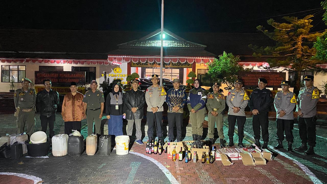 Razia Warung Tuak dan Arak Bali, Polres Rejang Lebong Sita Ratusan Liter Miras