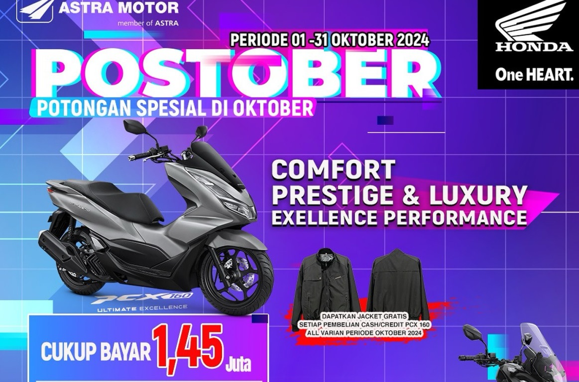 Dapatkan Kenyamanan dan Gaya dengan Promo Istimewa Honda PCX 160 dari Astra Motor Bengkulu!