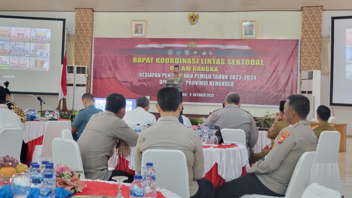 Rapat Koordinasi Lintas Sektor, Siapkan Pengamanan Pemilu 2023-2024 di Provinsi Bengkulu