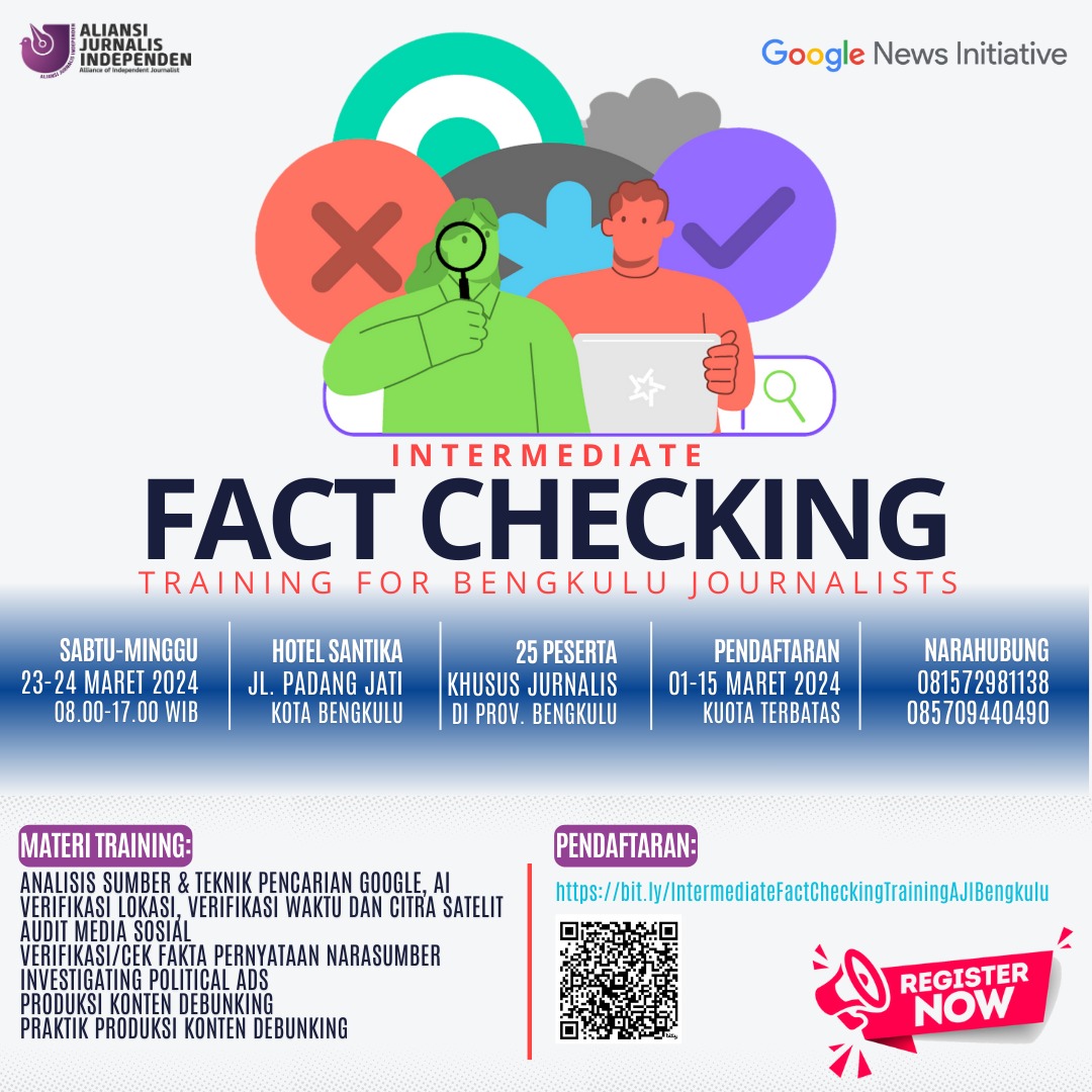 Ayo Daftar Intermediate Fact Checking Training, Membentuk Garda Terdepan Melawan Mis-Disinformasi