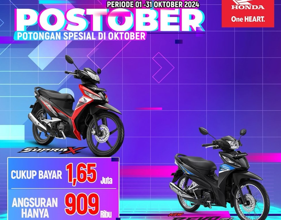 Promo Postober: Diskon Khusus untuk Honda Supra X di Wilayah Bengkulu