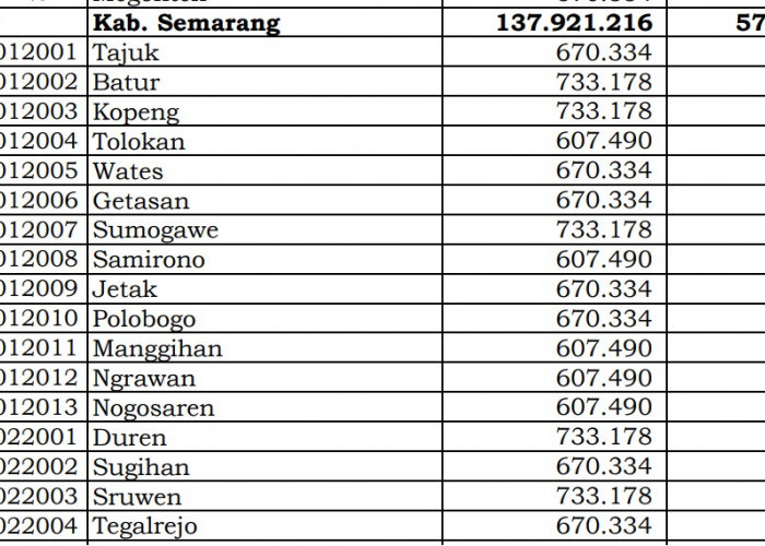 Simak Rincian Dana Desa 2024 Semarang 1, Jawa Tengah! 73 Desa 1 Miliar