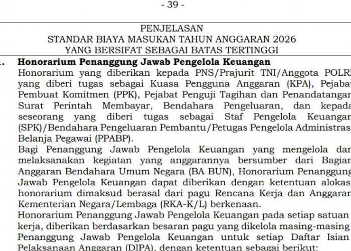 Aturan Honorarium Pengelola Keuangan 2026 Terbit, PMK Batasi Alokasi Maksimal 10 Persen dari DIPA