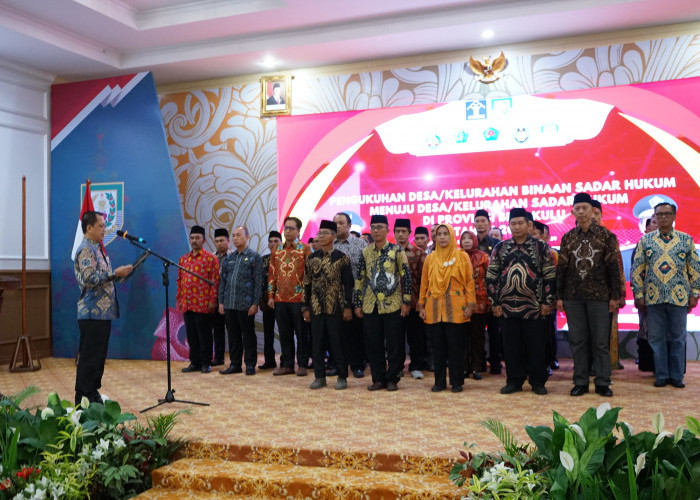 43 Desa dan Kelurahan di Bengkulu Diresmikan Jadi Desa Sadar Hukum