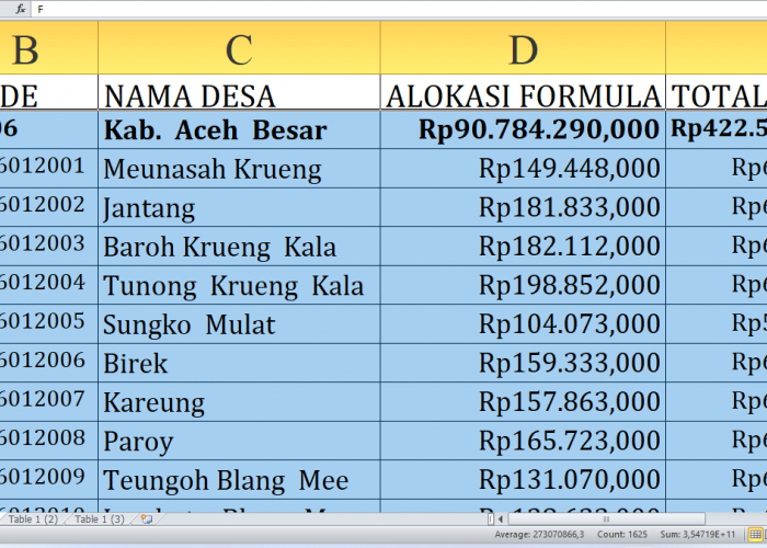 Rp422,5 Miliar Dana Desa Mengalir ke Aceh Besar Provinsi Aceh: Cek Alokasi untuk Desa Anda yang berawalan A-K!