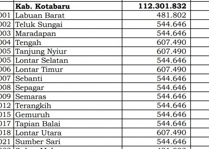 Simak Rincian Dana Desa 2024 Kotabaru 1, Kalimantan Selatan! 31 Desa 1 Miliar