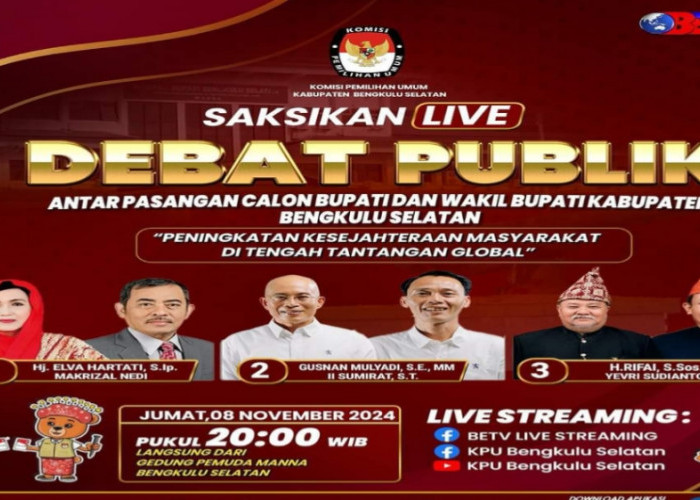 Malam Ini Debat Perdana Calon Bupati dan Wakil Bupati Bengkulu Selatan, Ini Lokasinya dan Disiarkan Live!