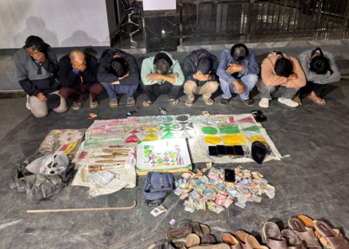 Polisi Gerebek Judi Bola Gelinding di Rejang Lebong, 8 Orang Diamankan, Bandar Kabur