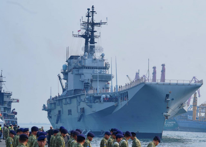 Kapal Induk Hibah Italia Tiba di Jakarta, Tempuh 6.870 Mil Laut Selama 25 Hari