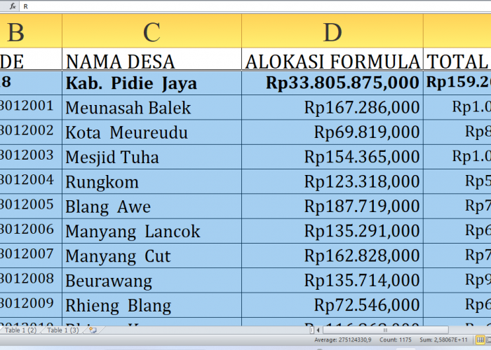 Wow! Anggaran Desa Tahun 2025 di Pidie Jaya Provinsi Aceh Capai Rp159,2 Miliar, Cek Desa Anda!